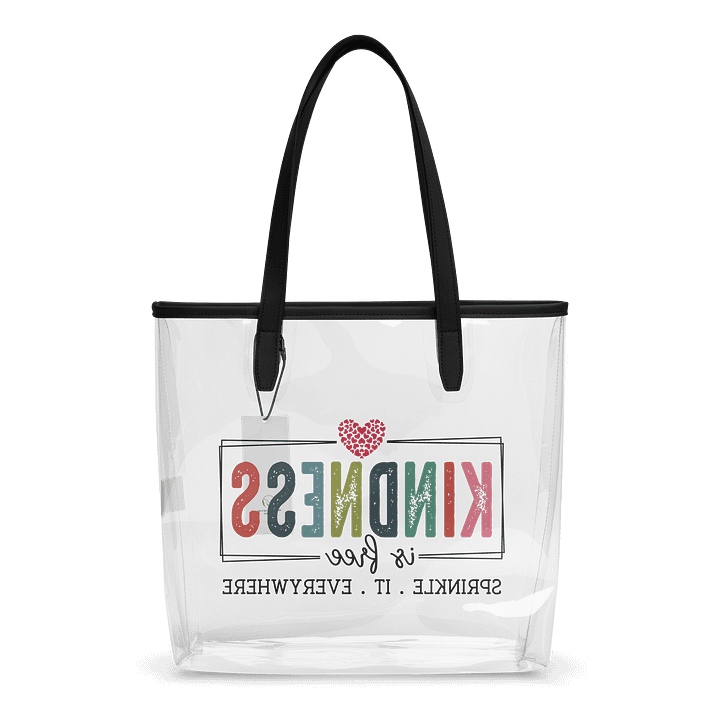 Kindness Is Free Clear Tote Bag – Sprinkle It Everywhere product image (2)