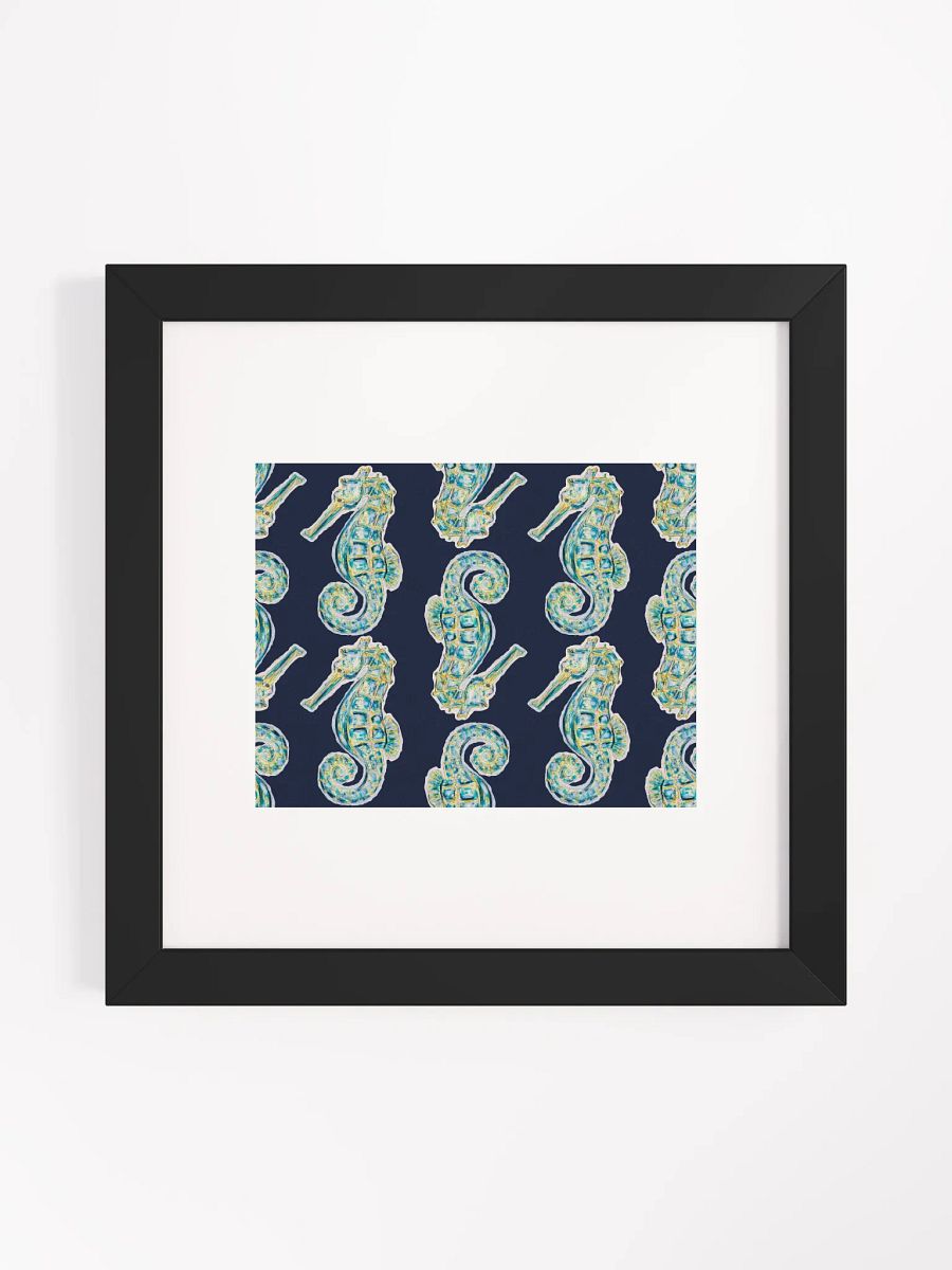 Painted Seahorse | Square Orientation Print | by Monique Faella Designs™ | Framed Coastal Wall Art | Museum-Quality Print product image (1)
