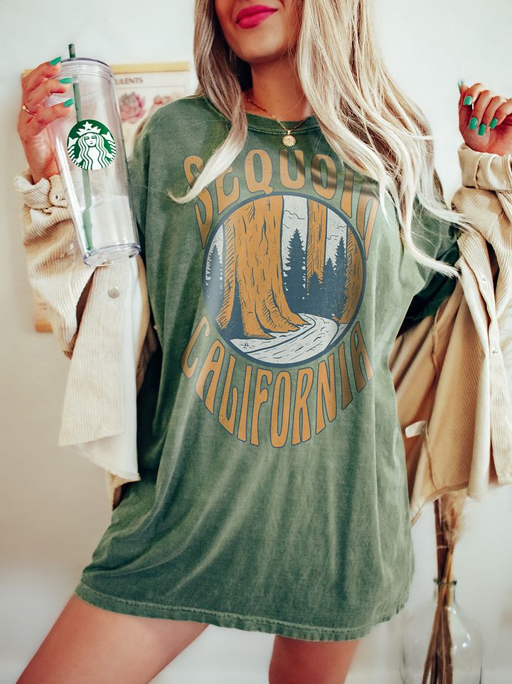 Sequoia National Park, California Tee | Art Nouveau-Style Western T-Shirt for Travel and Road Trips product image (19)