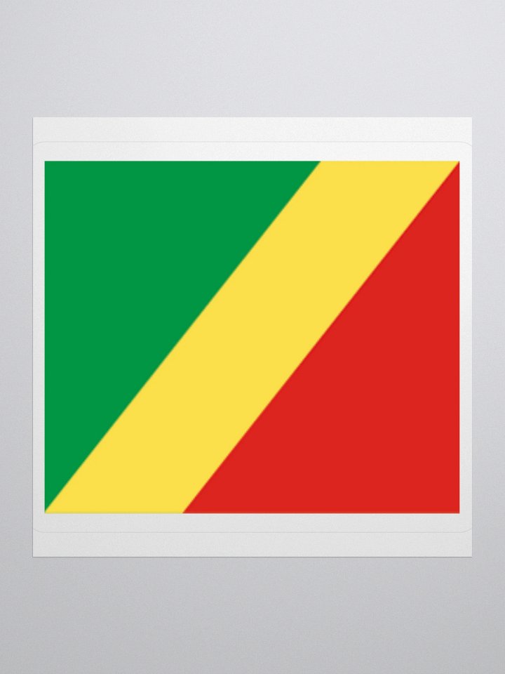 Republic of Congo Flag Sticker | Yellow Star Design | Durable Vinyl | 3 Sizes product image (2)