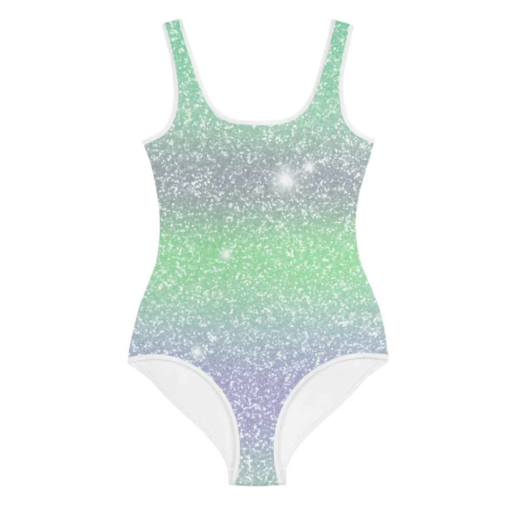 Glitter Unicorn Texture Design Youth Swimsuit (3) product image (1)