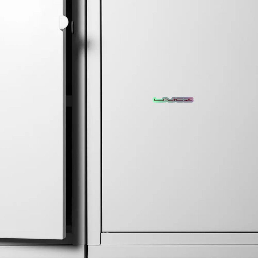 Glossy Red 'LINKZ' Kiss-Cut Holographic Sticker product image (6)