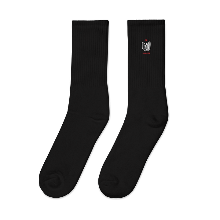 Symmetrical Feline Vision Embroidered Socks No Change product image (2)