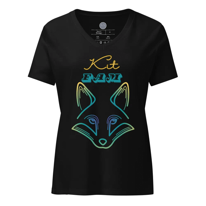 Kit Fam Fitted Fox V-Neck Tee product image (13)