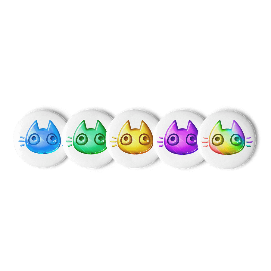 Badges - Coloured Cat Faces product image (2)