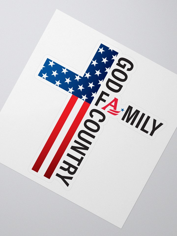 Patriotic Cross Vinyl Stickers product image (2)