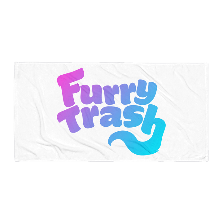 Furry Trash Towel – Bubble Logo (Twilight Gradient) product image (1)