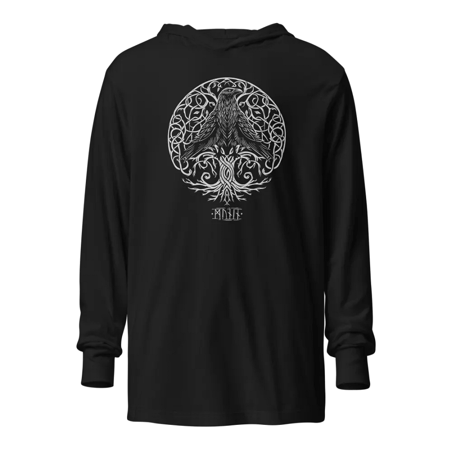 Munin's Perch Hooded Long Sleeve Tee product image (1)