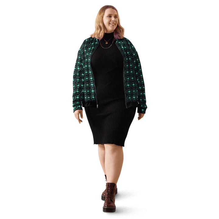 Abstract Repeating Values Unisex Bomber Jacket product image (2)