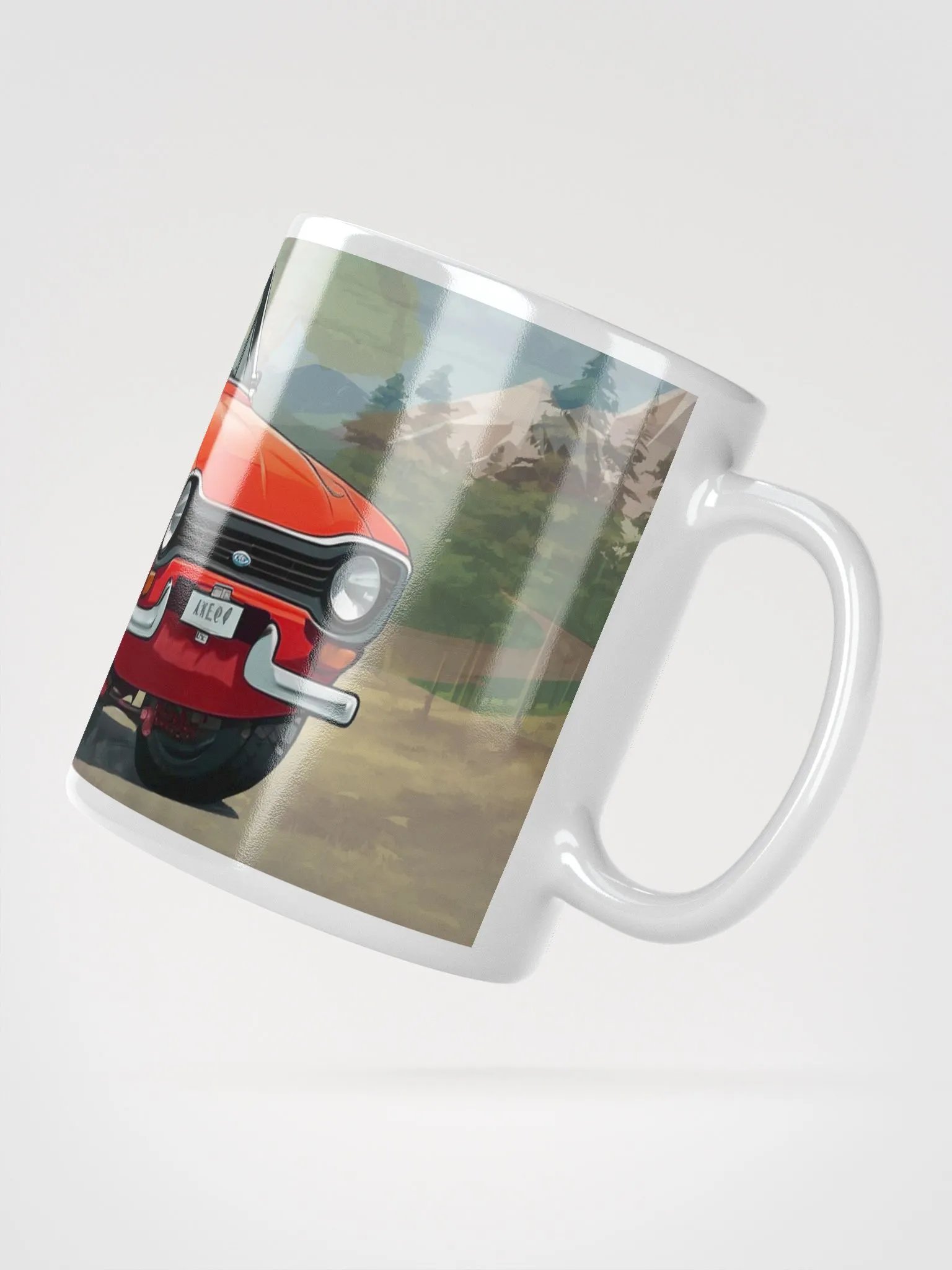 Cartoon Ford Escort MK1 Red product image (2)