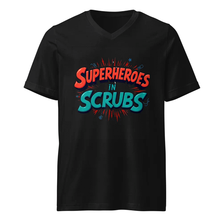 Superheroes in Scrubs V-Neck Tee product image (1)