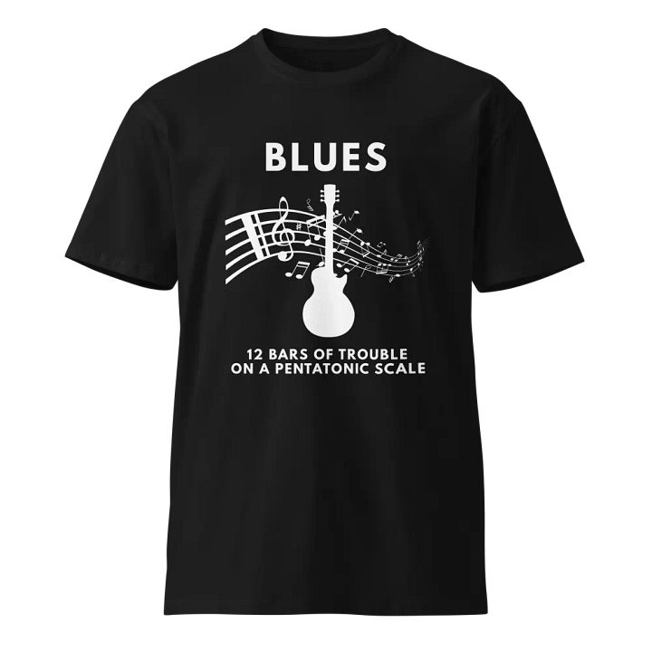 12 Bars Of Trouble Blues Music Unisex Premium T-Shirt product image (1)