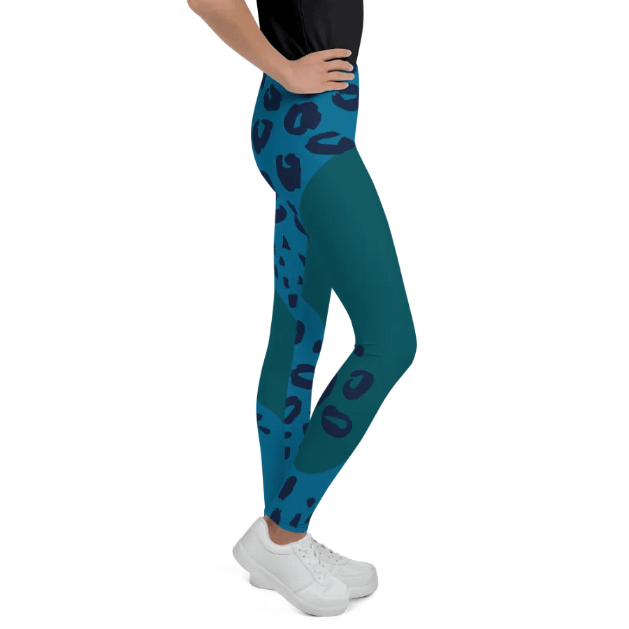 Blue Camo Dreams Youth Leggings product image (6)