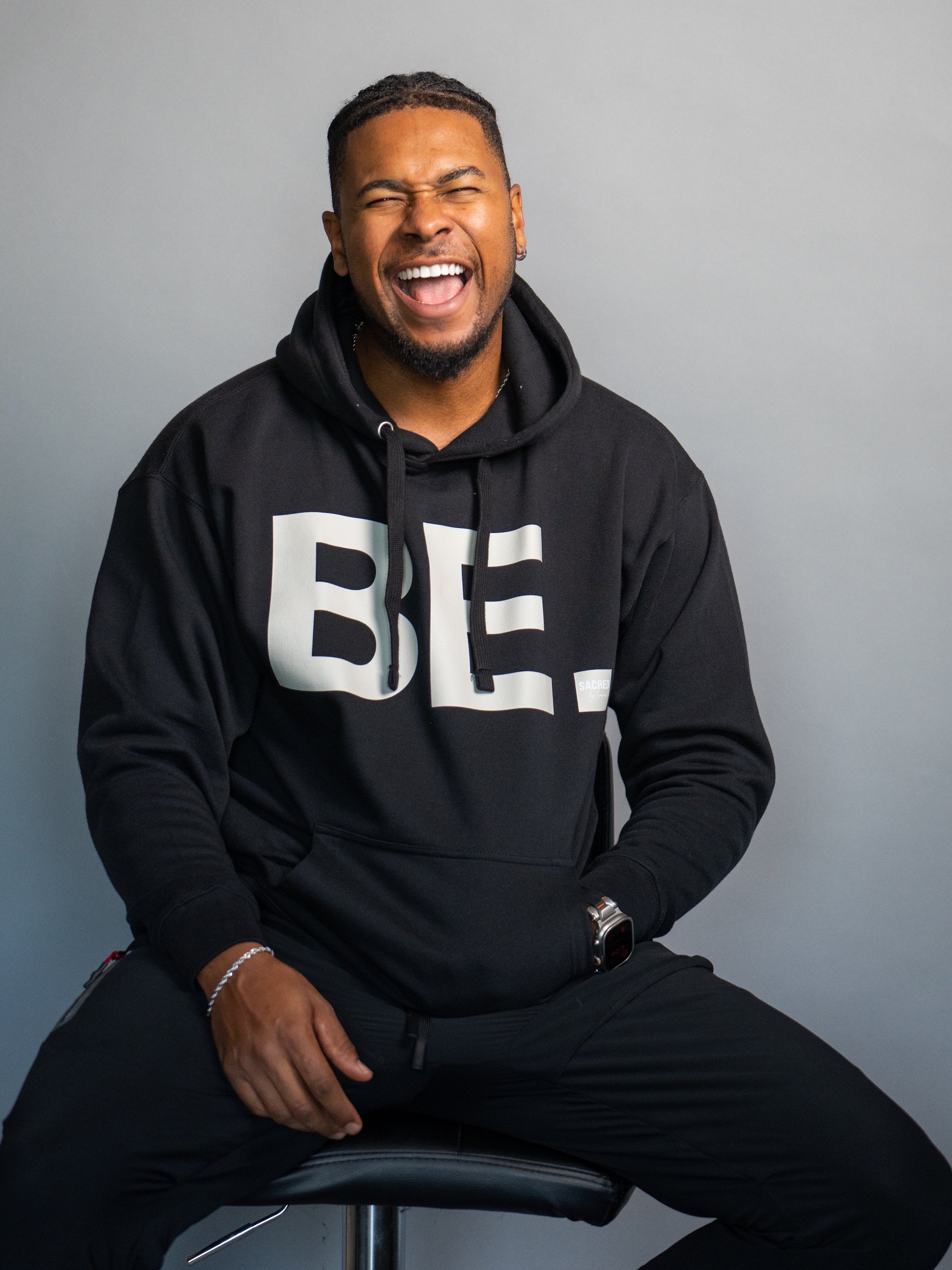 The BE. Hoodie (Dark) product image (1)