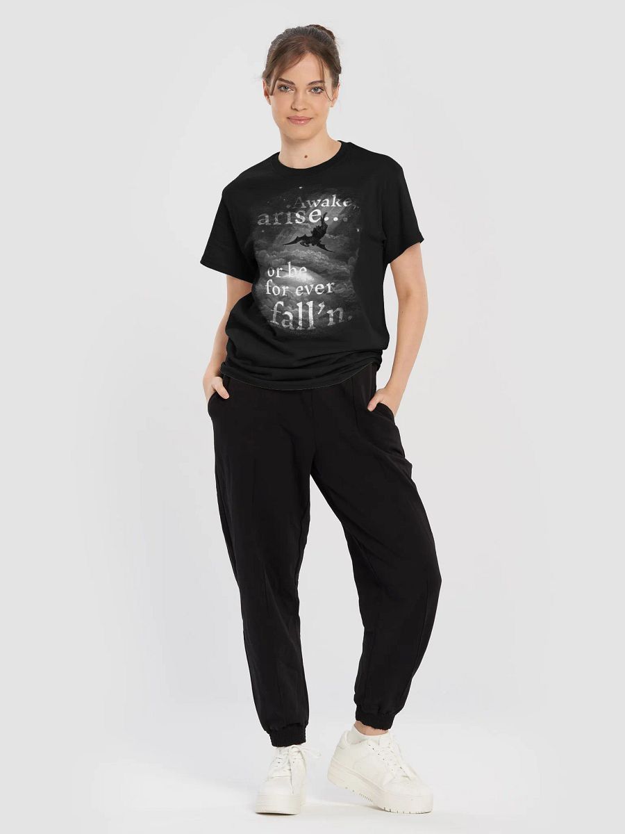 Inspirational Unisex Heavy Cotton Tee - 'Awake, arise... or be for ever fallen' - Motivational Shirt for Dreamers, Perfect for Everyday Wear product image (36)