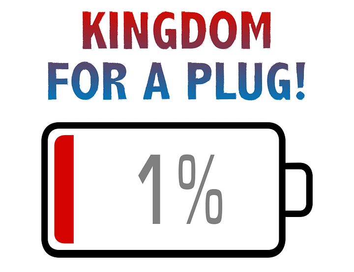 Kingdom for a Plug with Battery at 1% T-Shirt product image (2)