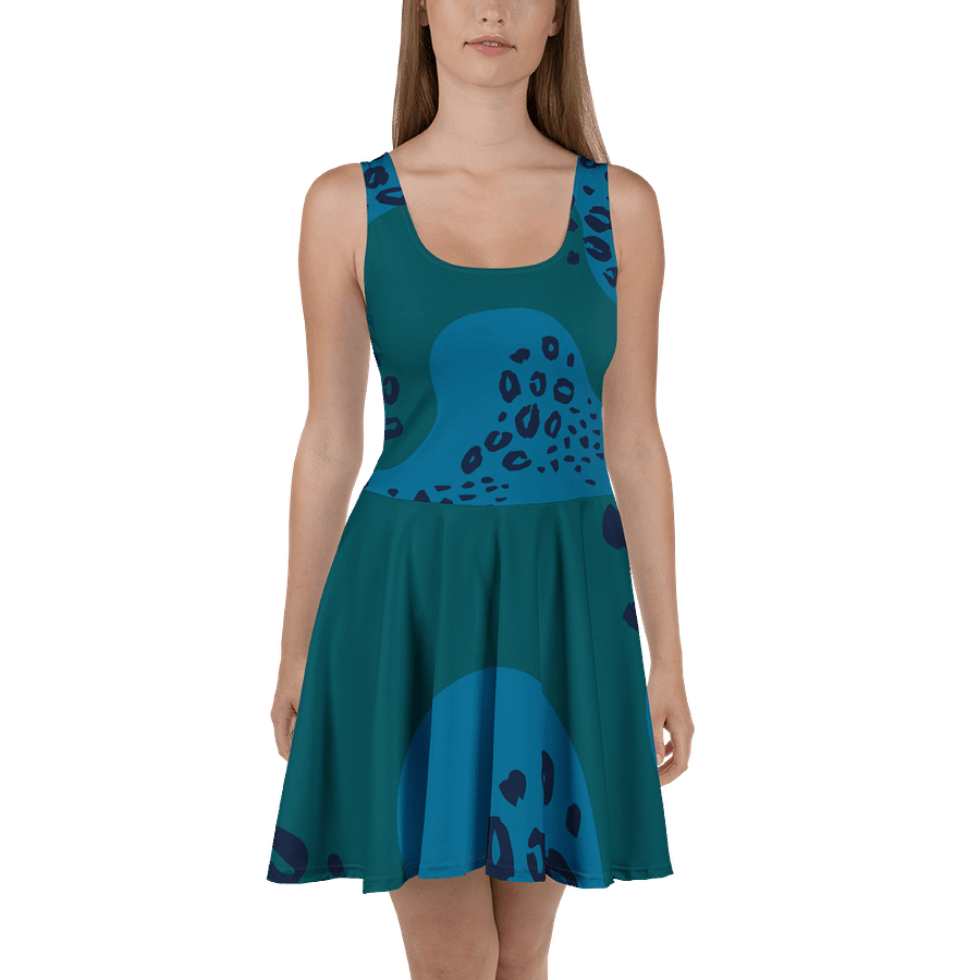Flowing Blue Blobs Skater Dress product image (2)