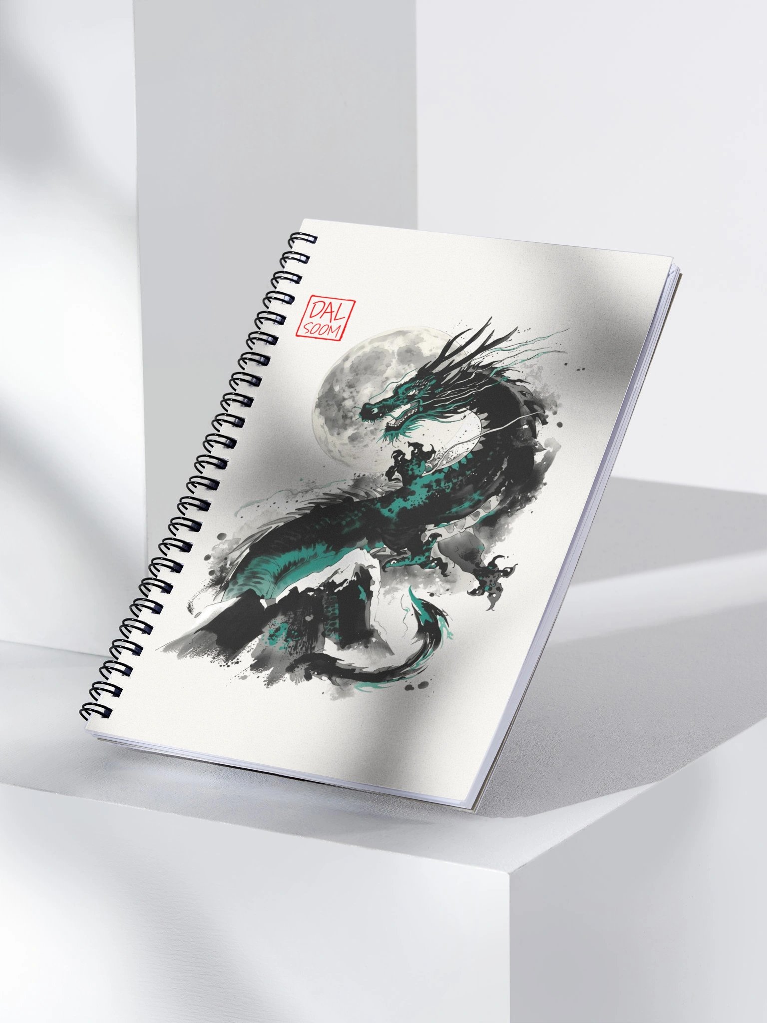 Moonlit Dragon Spiral Notebook product image (2)