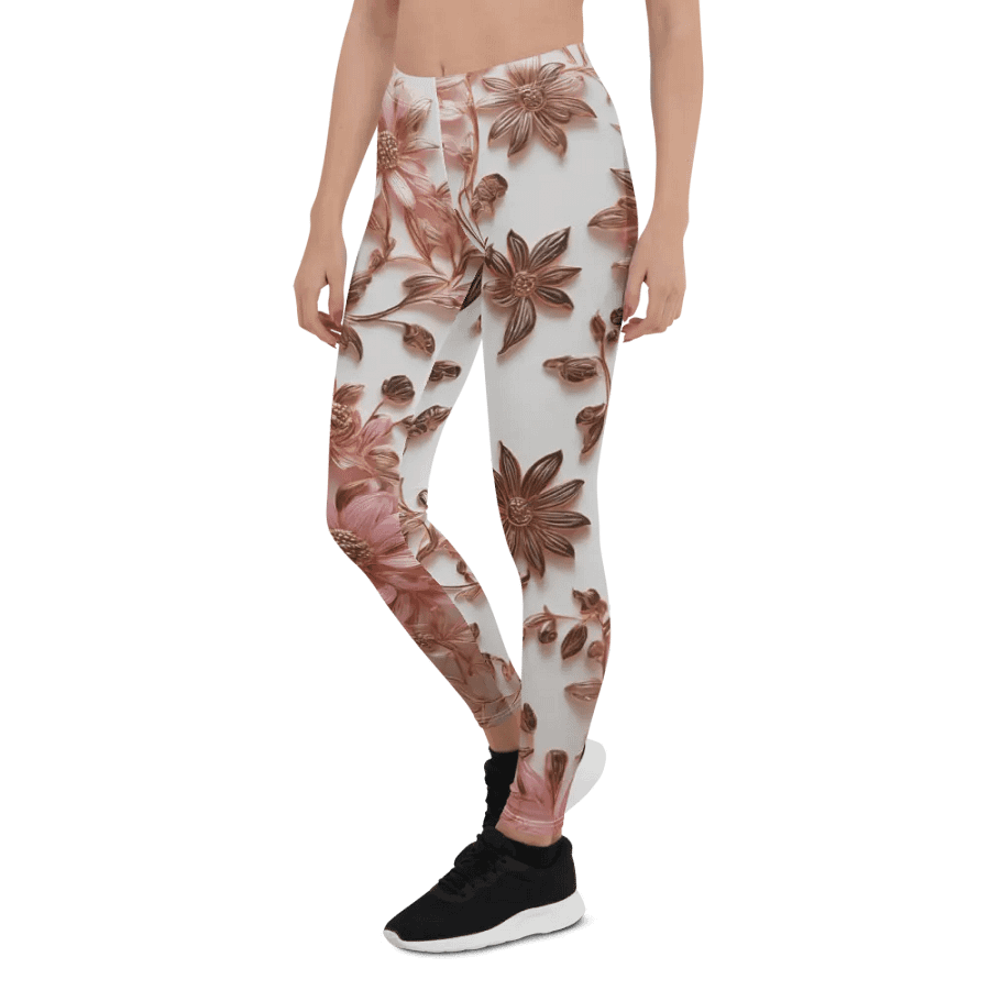 Pink Floral Leggings product image (6)