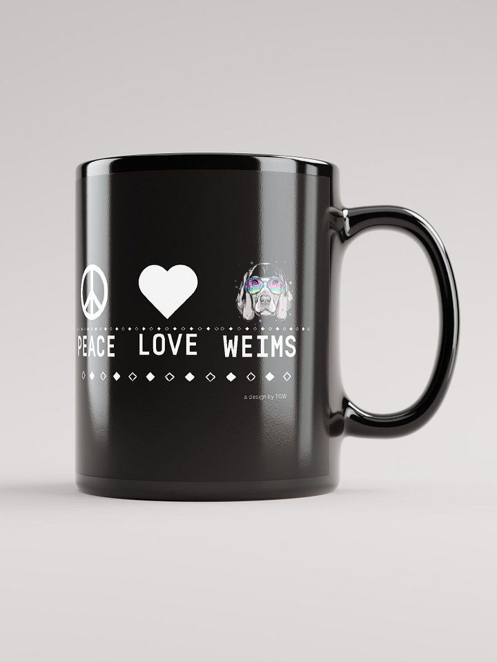 Peace Love Weims - Black Glossy Mug product image (2)