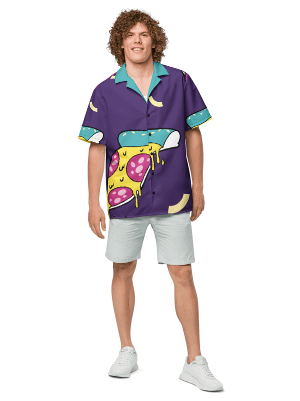 Zabu Tropical Breeze Purple Pizza Hawaiian Shirt product image (3)