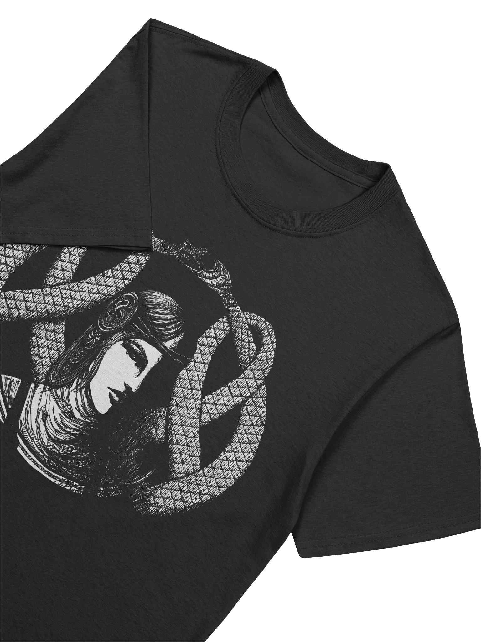 Hel in Black Portrait Relaxed Fit Softstyle Gildan T-Shirt product image (5)