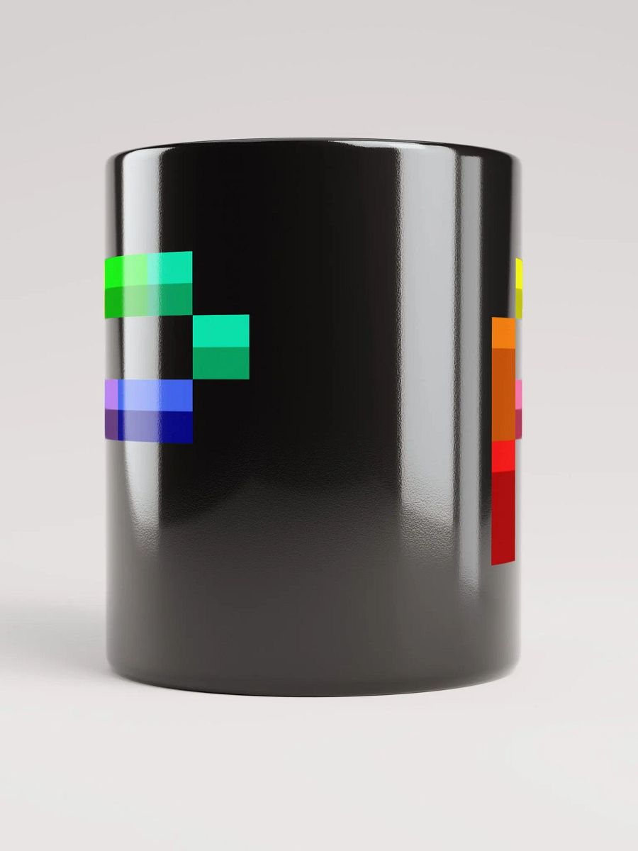 Pix Stitch Pride 'P' Black Glossy Mug product image (3)