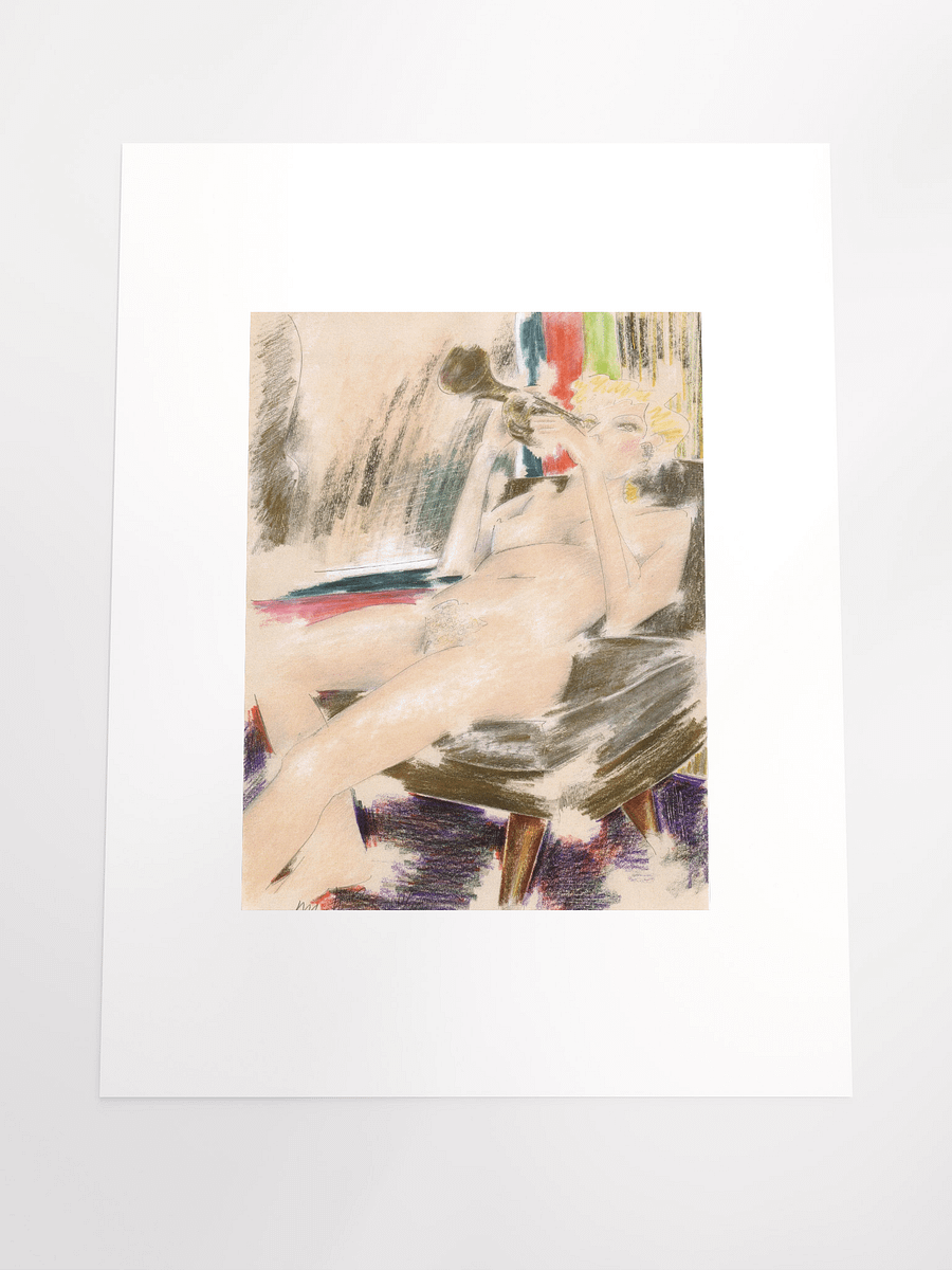 Woman Playing a Trumpet 1985 print product image (5)