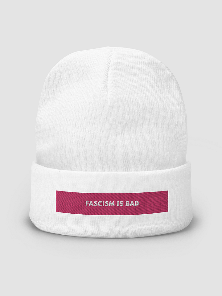 Fascism Is Bad Knit Beanie product image (2)