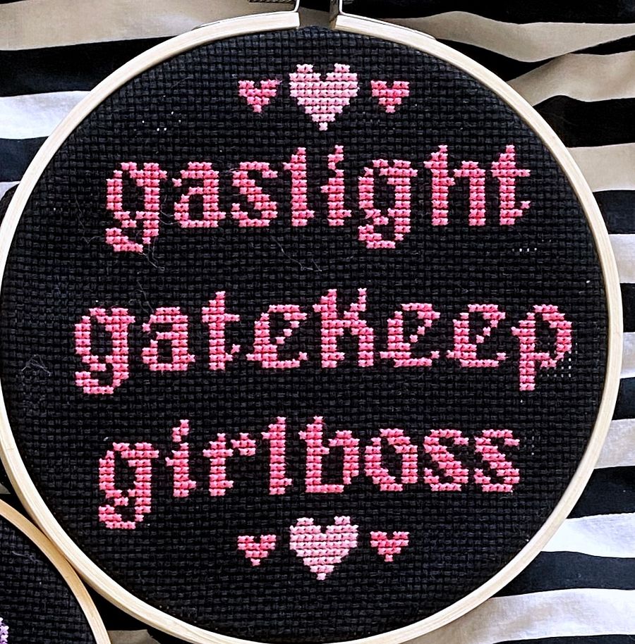 Gaslight Gatekeep Girlboss - Cross Stitch Pattern product image (3)