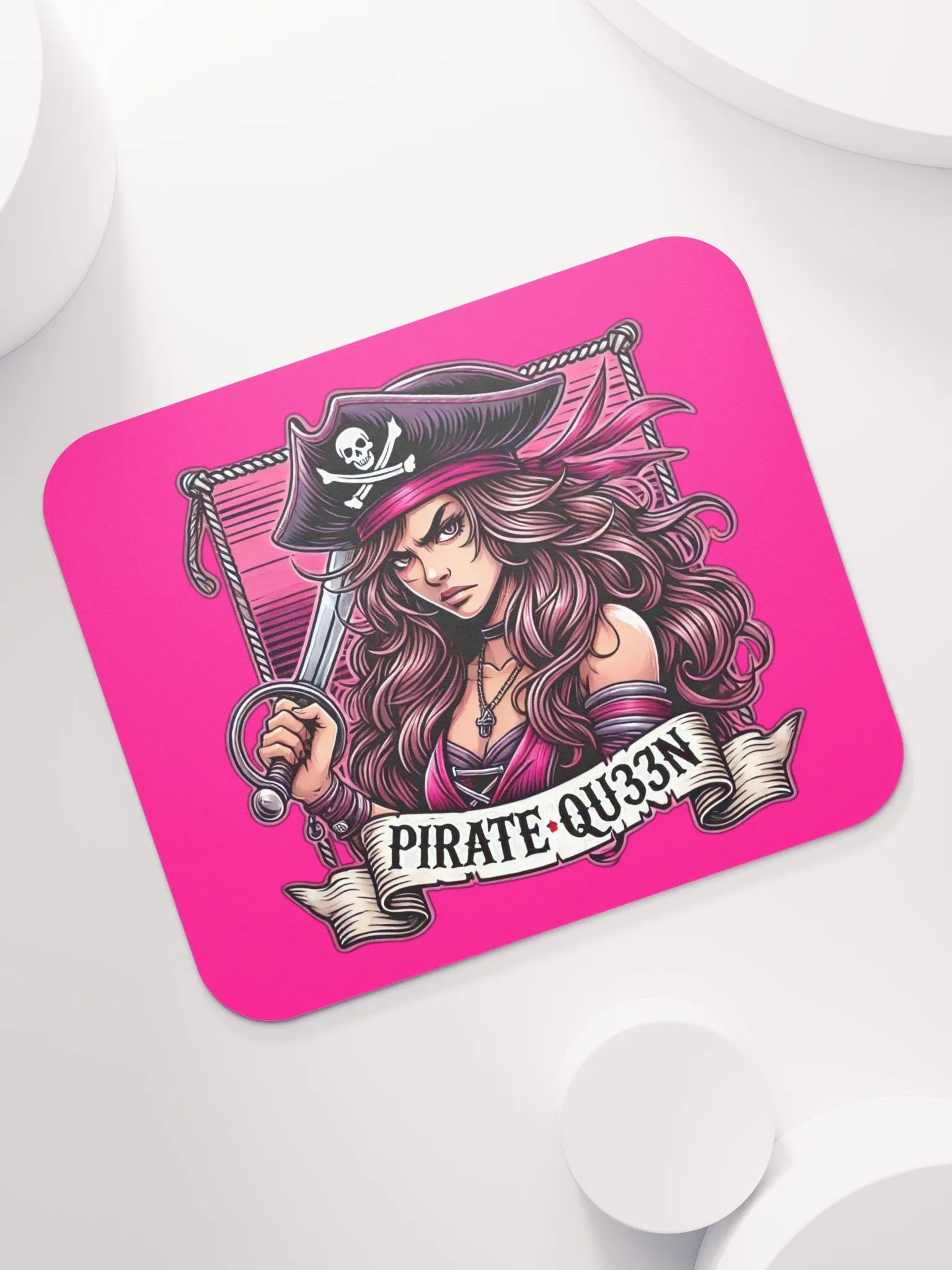 PirateQueen Mouse Pad Pink product image (1)