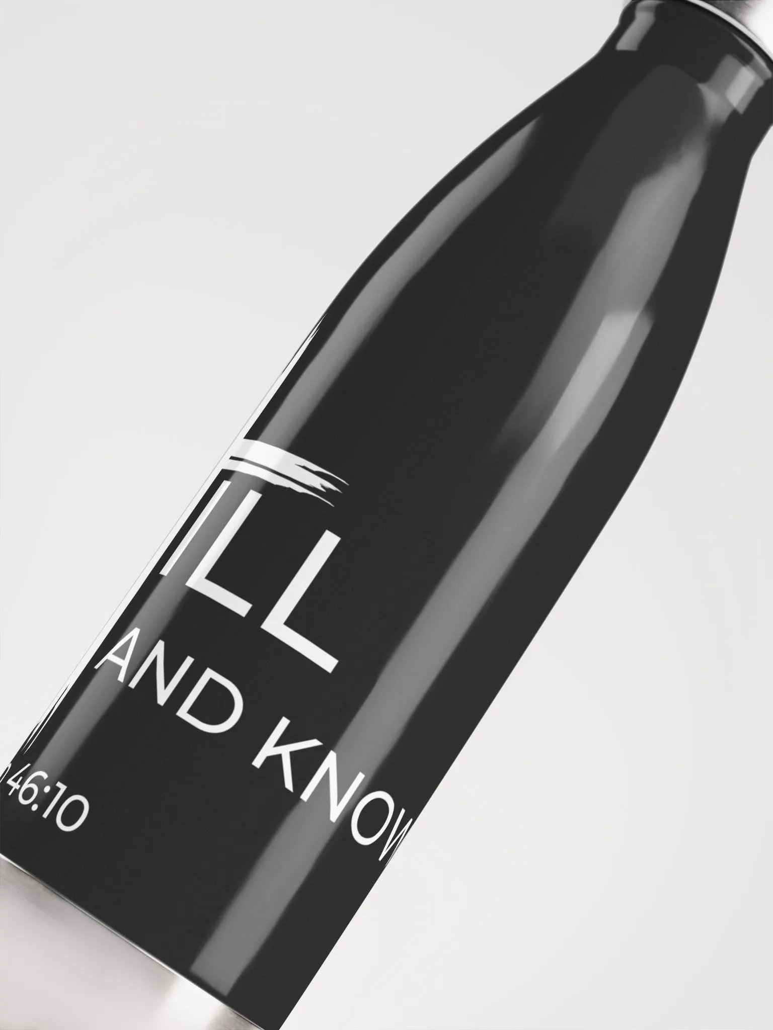 Psalm 46:10 Be still and know that I am God Stainless Steel Water Bottle product image (5)