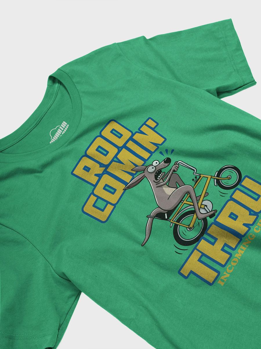 Funny Kangaroo Bike T-Shirt – "Roo Comin’ Thru" Cartoon Tee | Aussie Animal Chaos Shirt product image (53)