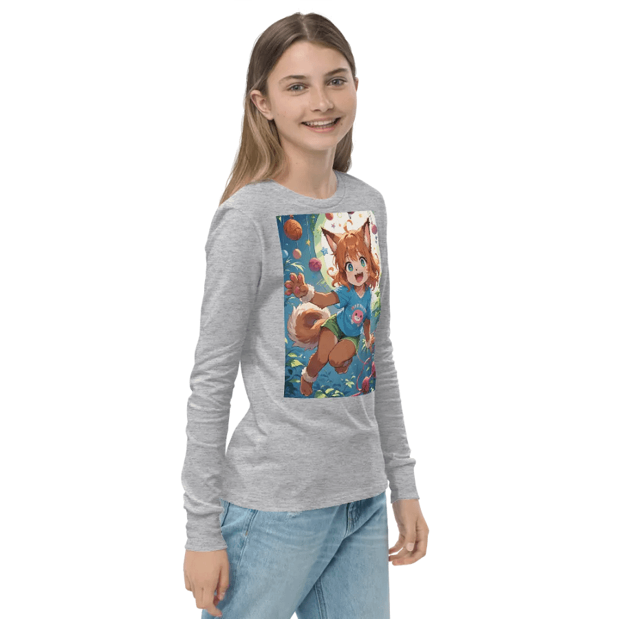 Animated Cat Girl Long Sleeve Tee product image (23)
