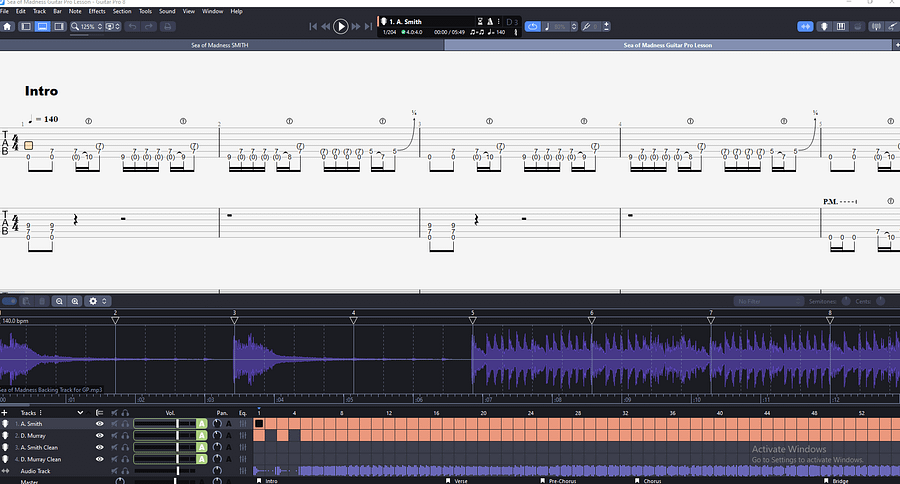 Sea of Madness PDF TAB + Backing Track MP3 product image (3)
