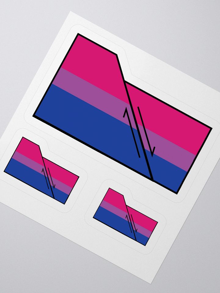 Faulted Pride Flags- Bi Sticker product image (2)