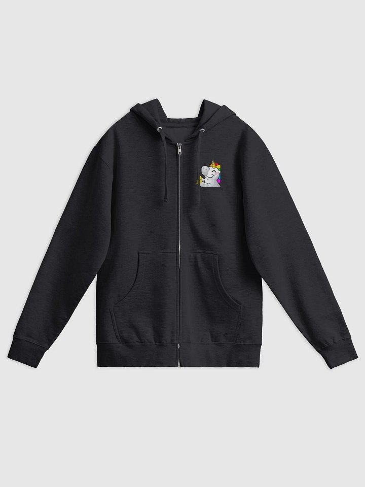 Unicorn hugging zip-up hoodie product image (1)