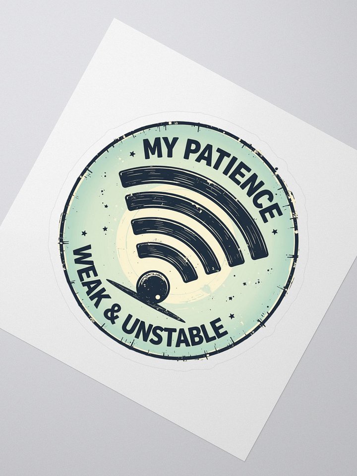 Vintage Wi-Fi Patience Kiss Cut Stickers product image (2)