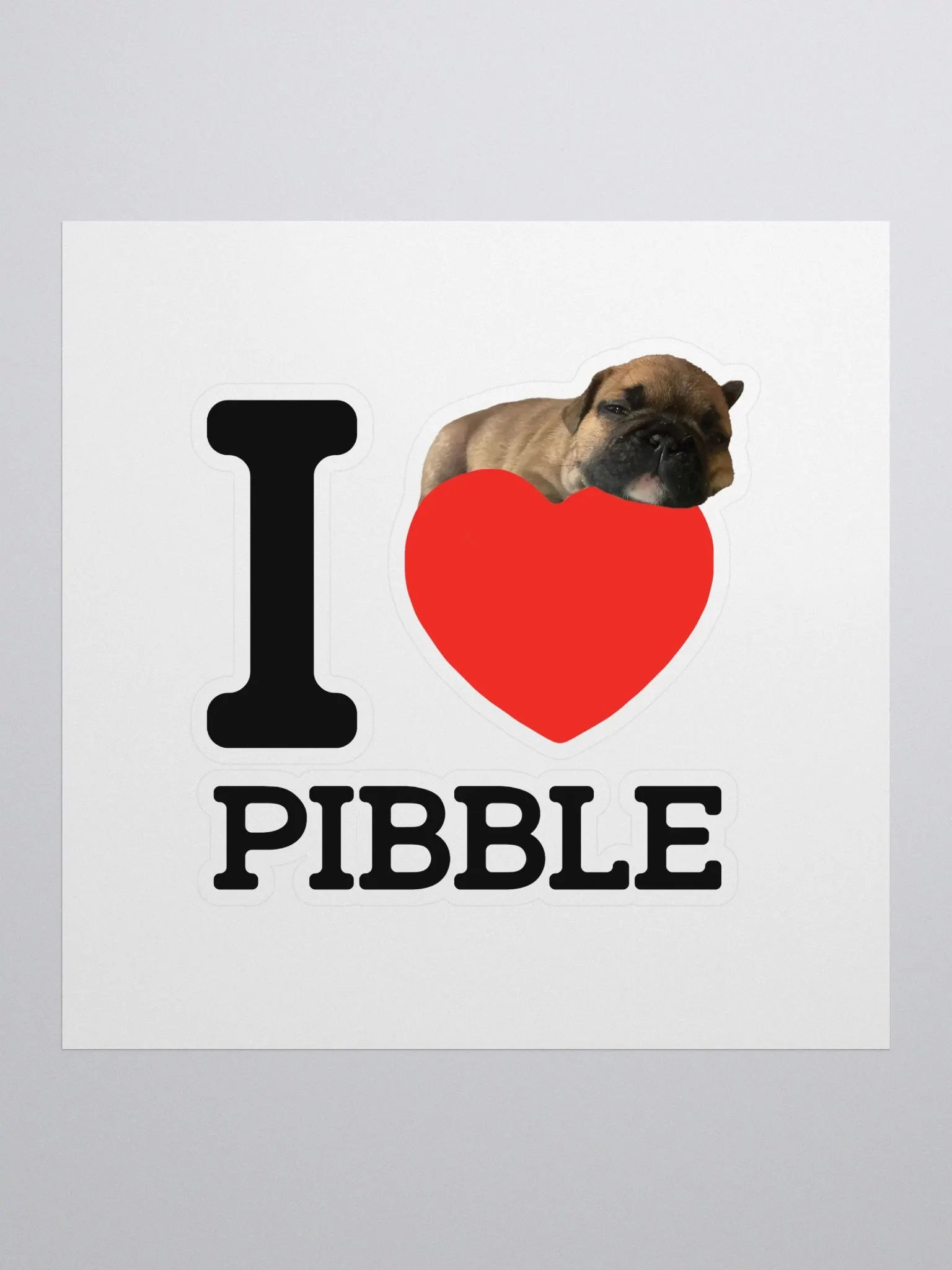 I LOVE PIBBLE STICKER product image (1)