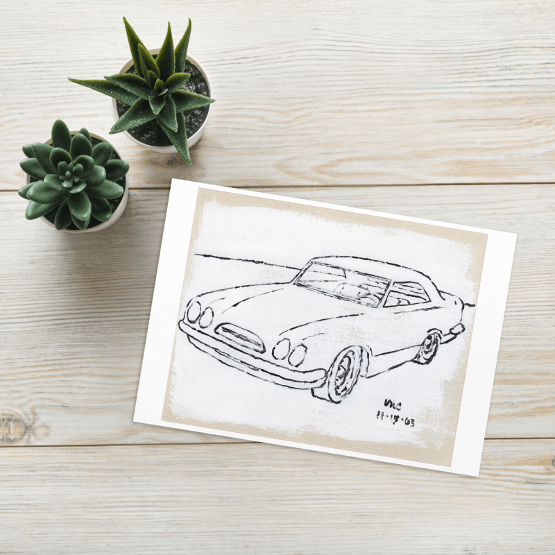 White Car #3 2003 Greeting Card product image (13)