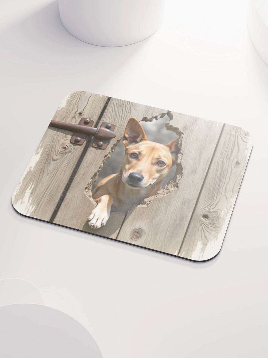 Rustic Wood Fence Peeker Mouse Pad product image (3)