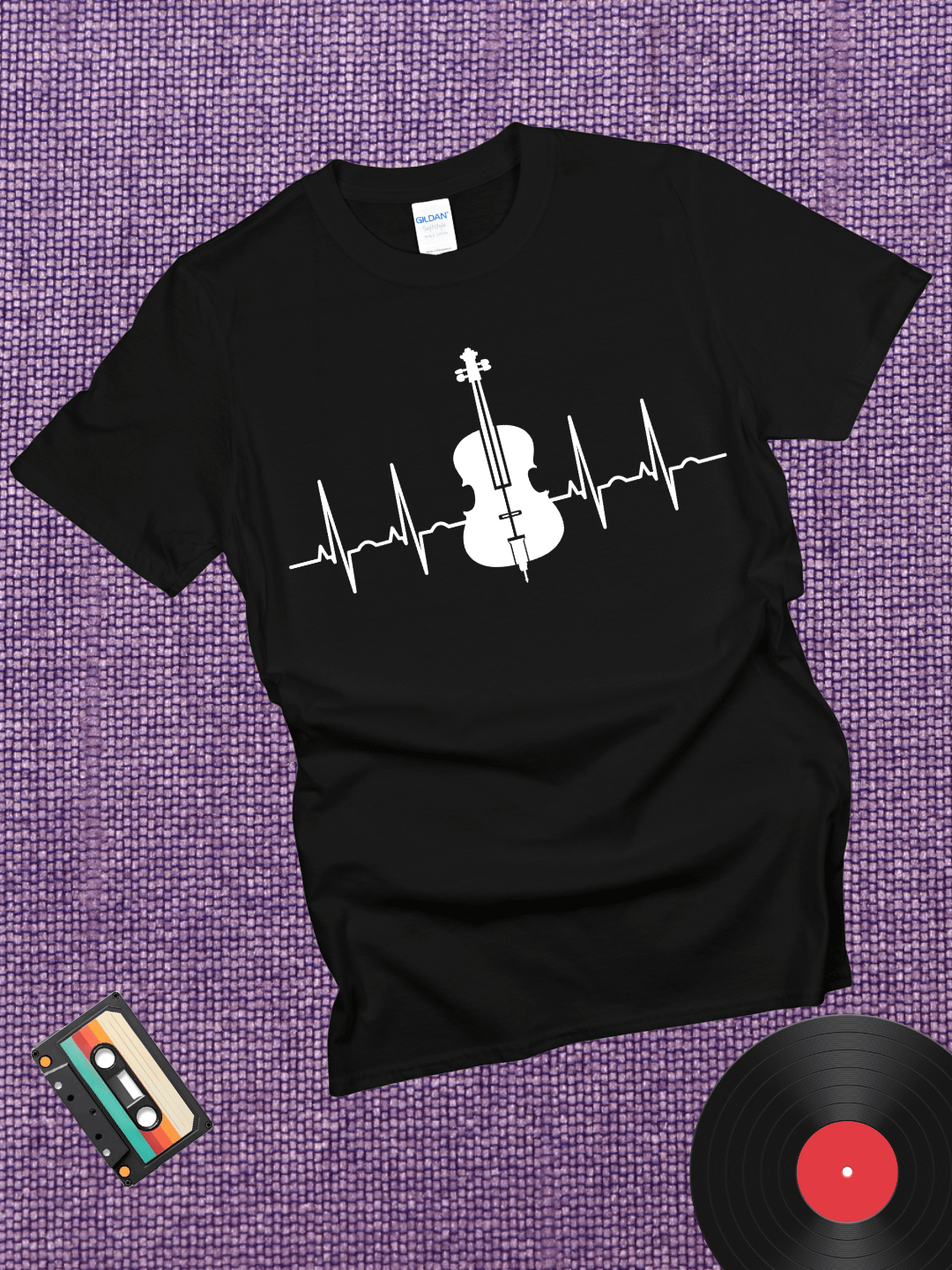 Cello Player Heartbeat T-Shirt product image (1)