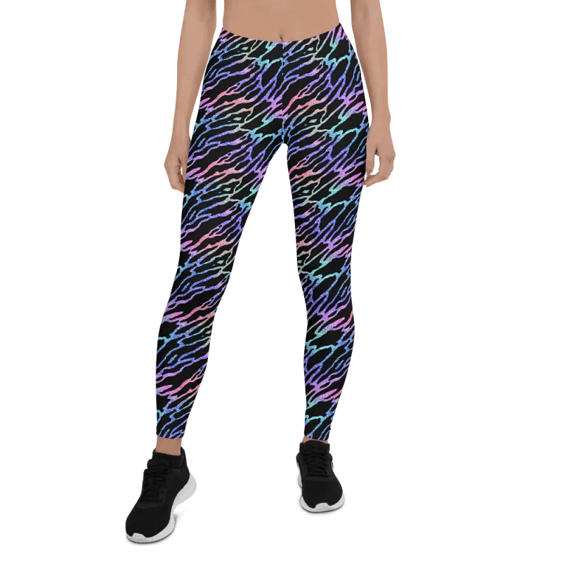 Neon Zebra Print Leggings