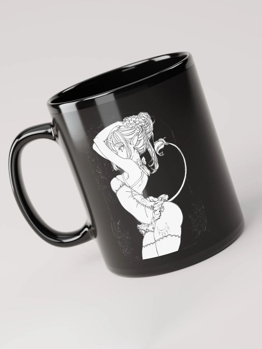 Unicorn and Lilac Black Glossy Mug product image (3)