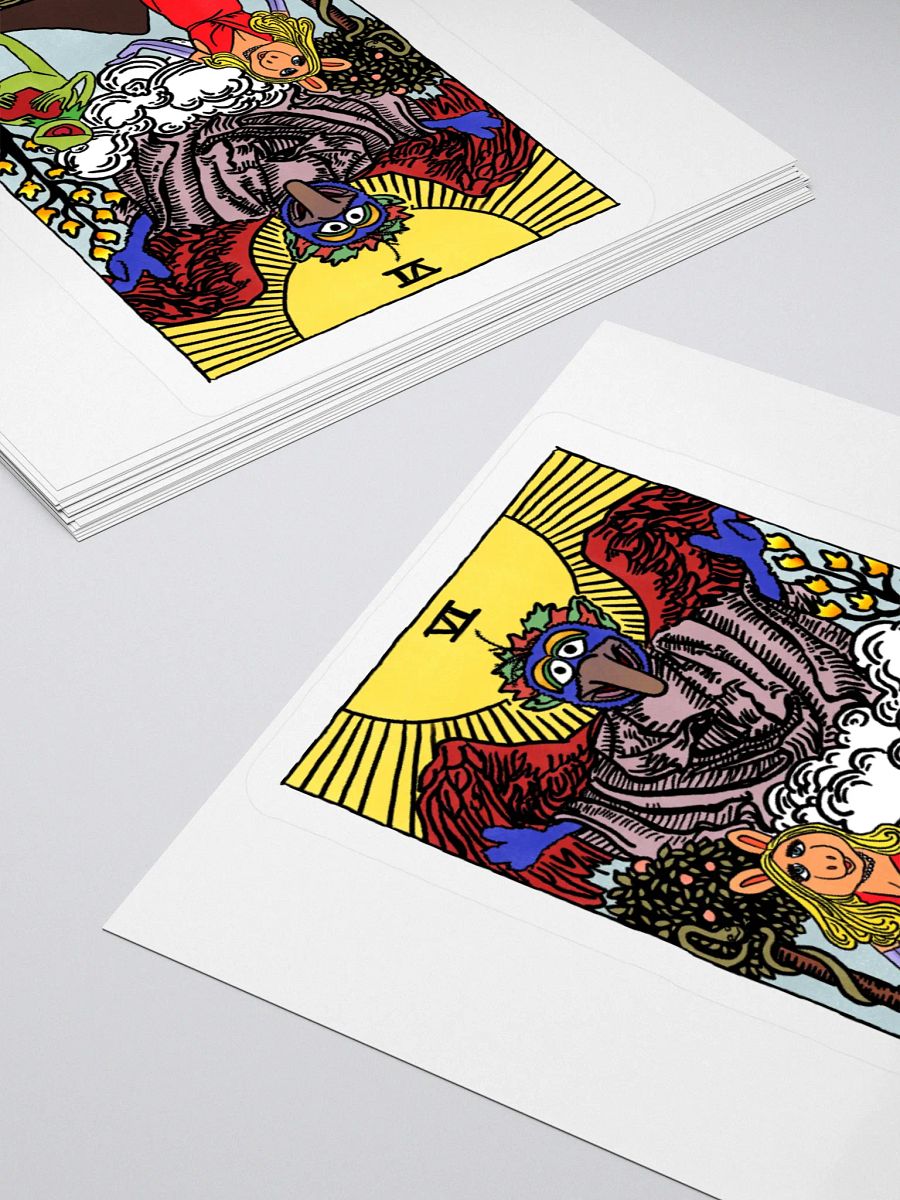 Piggy and Kermit Lovers Tarot Card Sticker product image (4)