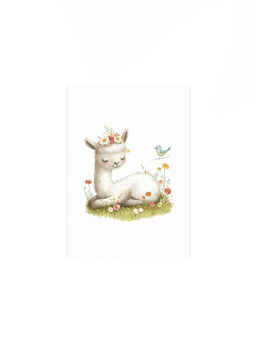Sleeping Llama Farmhouse Nursery Print product image (2)