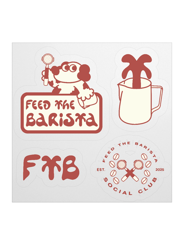 Feed the Barista sticker sheet 2 product image (3)
