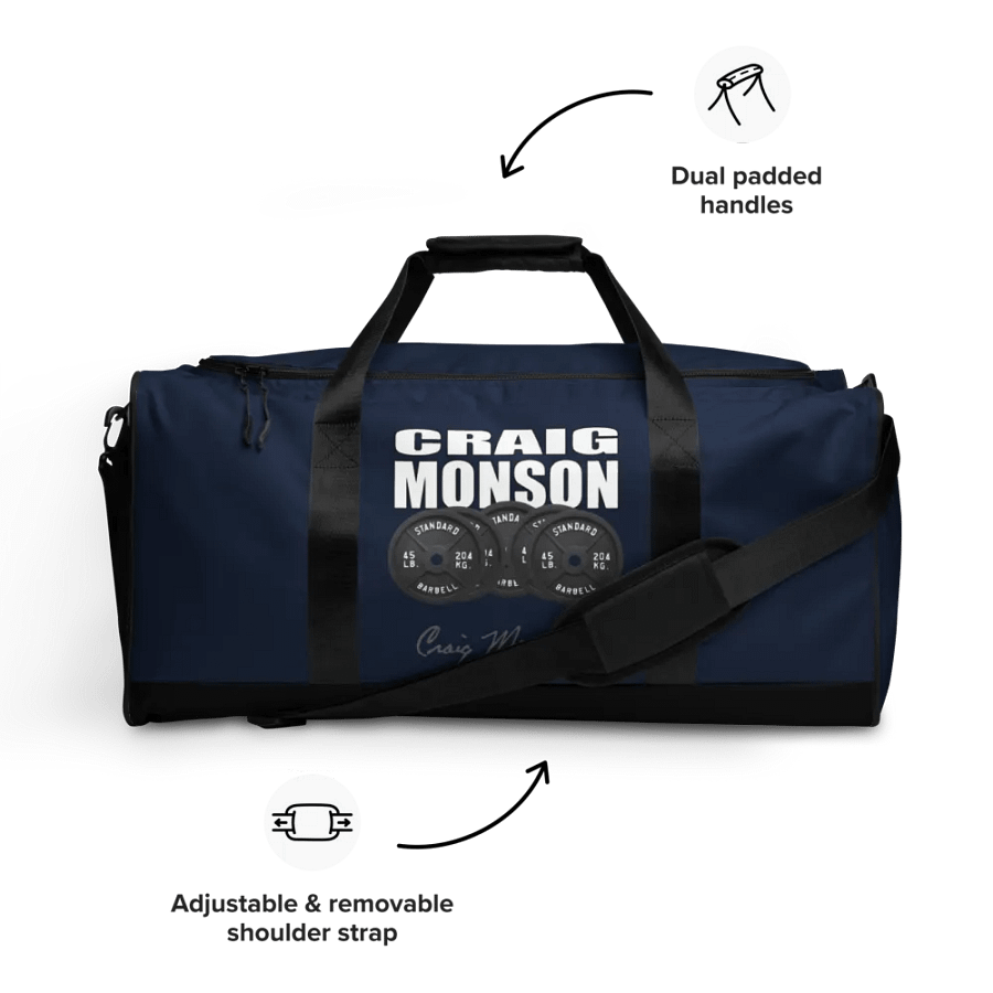Craig Monson Barbell Signature Collection Navy Blue Gym Bag product image (12)