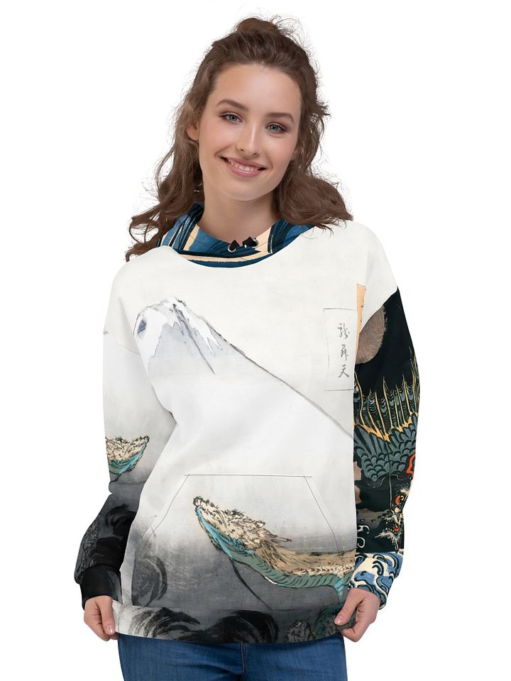 Dragons All-Over Print Recycled Unisex Hoodie product image (2)