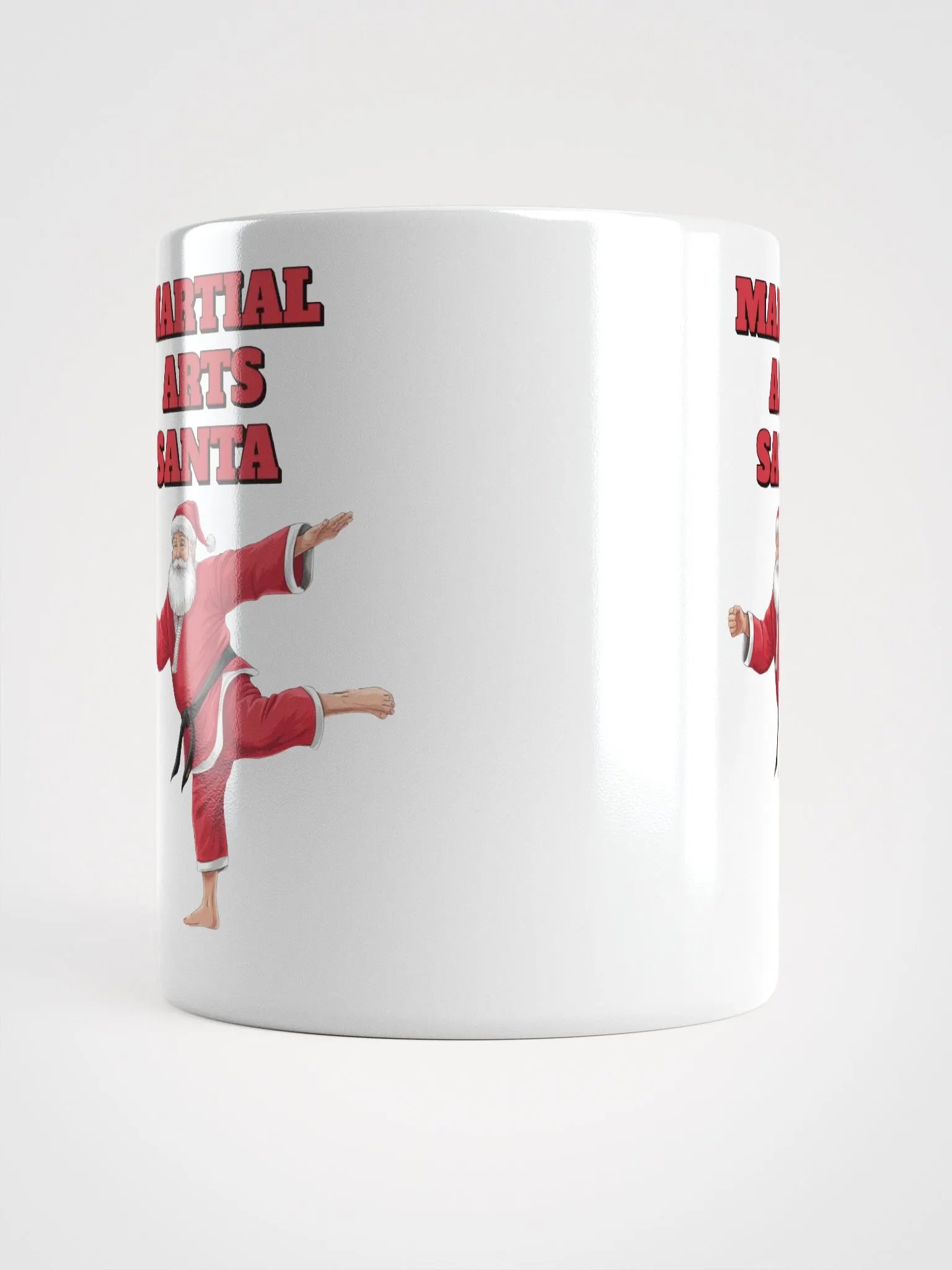 Martial Arts Santa - Funny Christmas White Mug product image (13)